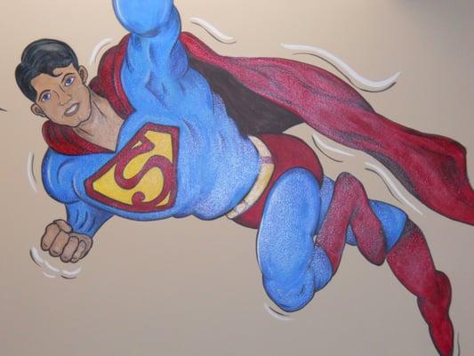 Superman - mural in a children's hospital.