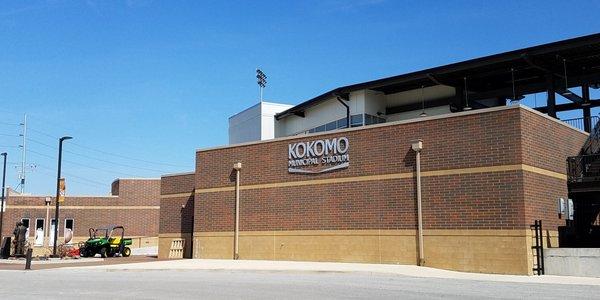 stadium from the south side parking area