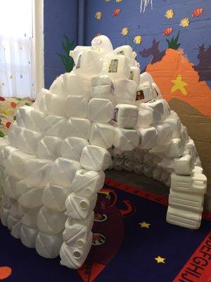 our classroom igloo- numbers and construction