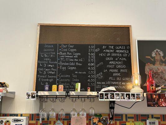 Menu inside