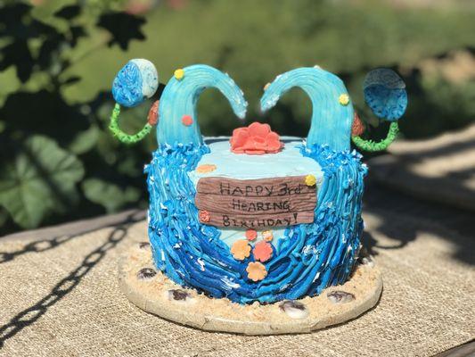 Hearing Birthday Moana cake