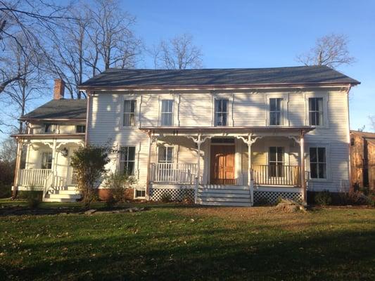 Beautiful copper gutter and leader installation.