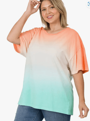 Coral Tie Dye Top
1X-3X