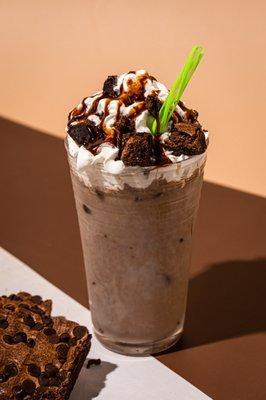 Our specialty milkshakes are here... Starting with our Chocolate Brownie!