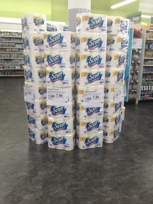 Tower of toilet paper