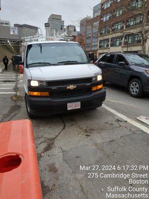 illegally parking in the bike lane