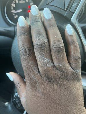 I was rushed out of the shop and left with hands and nails done by WAYNE!