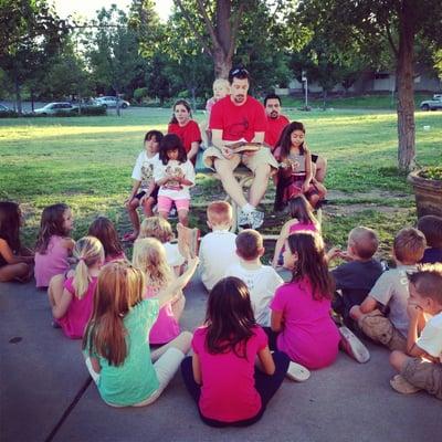 Vacation Bible School every summer with 150 kids from the community.