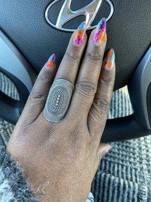 GelX nails with foil