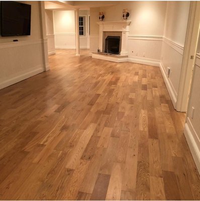 Transform your basement into a living space, warm and cozy adding Engineered Hardwood. Affordable, Quick & Easy