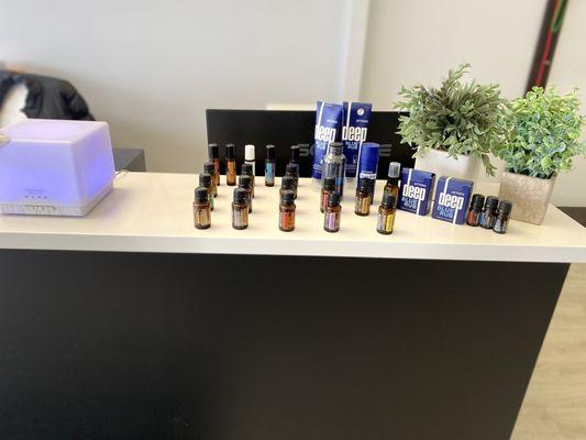 Beautiful display of essential oils