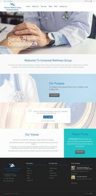 Website developed for Universal Wellness Group.