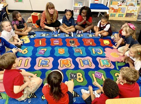 These Kindergarten students love the hands on learning.