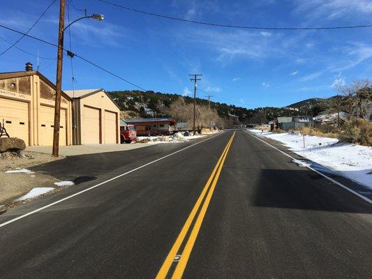 Manhattan Main Street, Manhattan NV (Road Repair) Completed Photo, November 2016