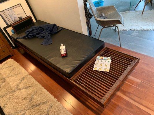 Mid century modern day bed