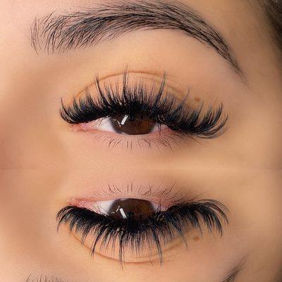 Strip lash set done by slaybyaliza