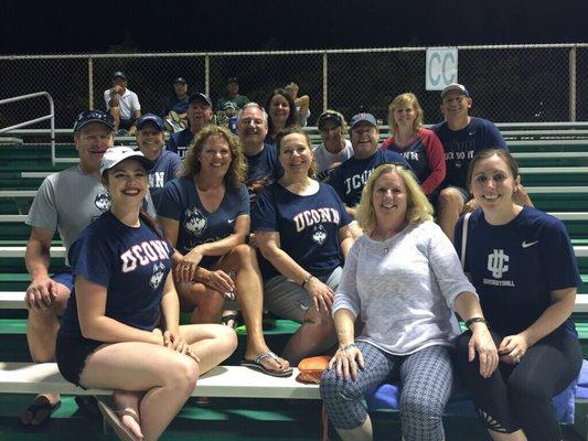 UConn Huskie Fans watching @uconnsoftball vs Hawaii