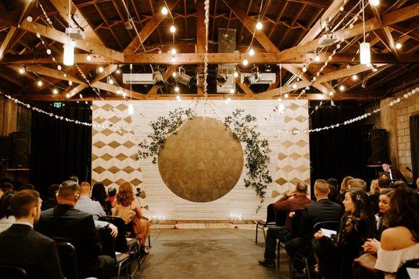 Gorgeous lighting for an evening ceremony