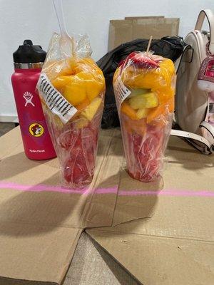 Two fruit cups!