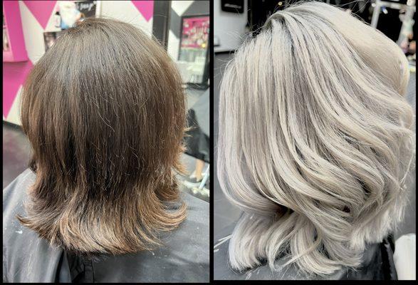 From Dark to Blonde in only One Session!