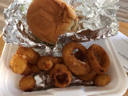 Onion Rings, Cheese Bites, Original Style Chicken Sandwich