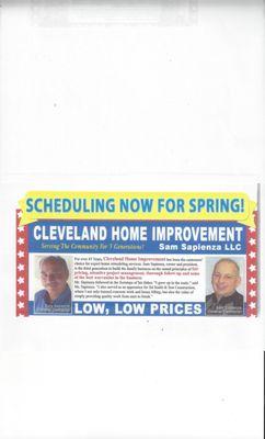 Call Tony for your home improvement needs 440-871-5780