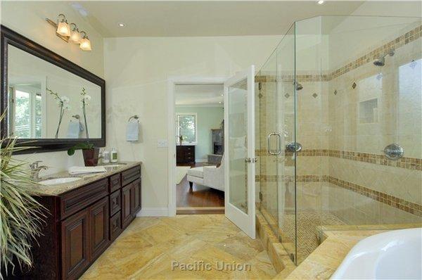 Master bath looking into bedroom