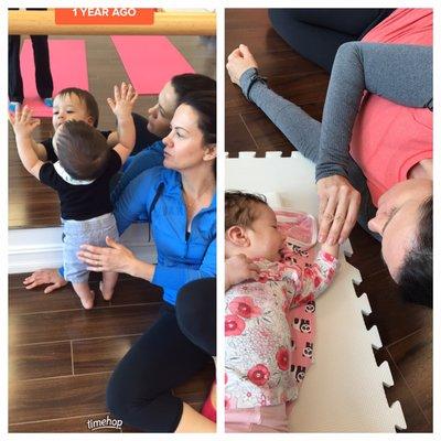 Mommy and Me Pilates with my son and now with my daughter