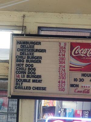 Menu.... great Cheeseburger Deluxe & French Fries