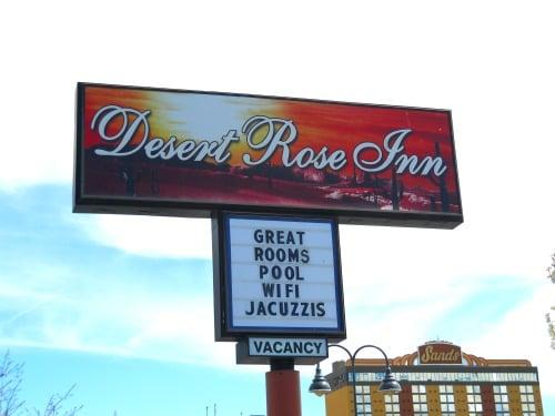 The Desert Rose Inn has great weekly rates.