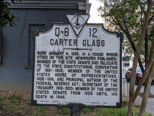 Carter Glass Historical Marker