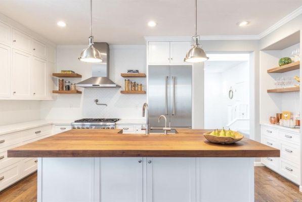 Our staged and photographed kitchen (it's never looked better!)