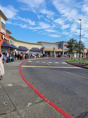 Long line for opening day