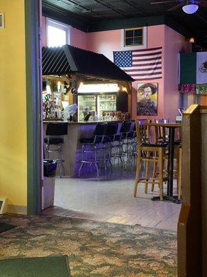 The bar inside of the restaurant