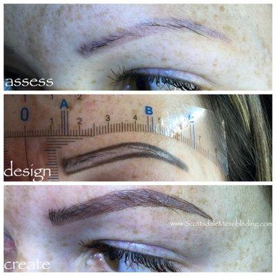 Microblading procedure 2017 before/after