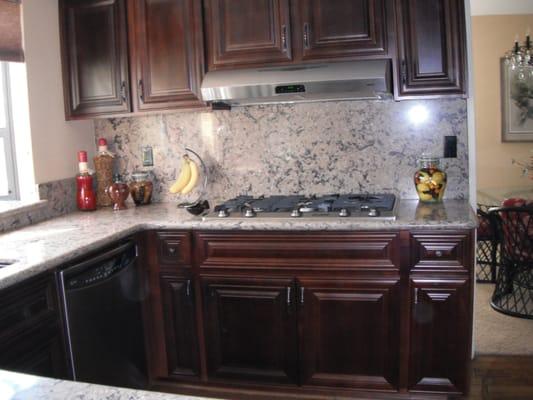 Kitchen refacing done in alder.