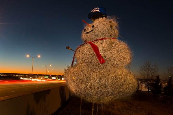 AMAFCA Tumbleweed Snowman