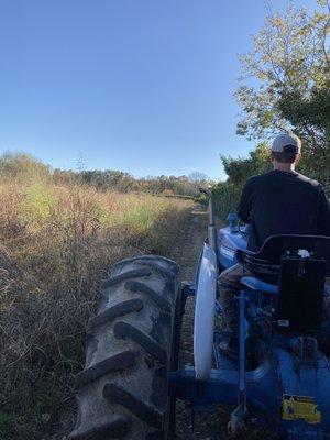 Our view on the hayride