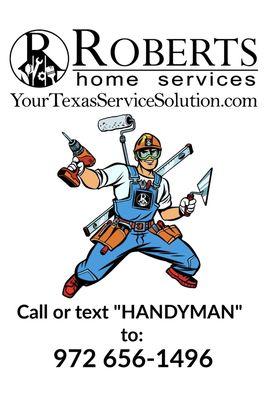 We are here for any kind of handyman job you may have! Give us a call or text!