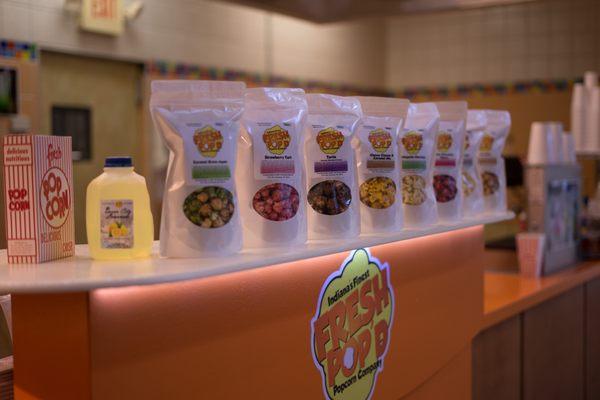 We have a lot of amazing flavors.  Be sure to stop by and try some fresh popcorn, Italian sodas and lemonade