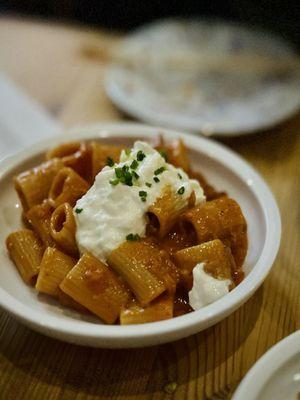 Kimchi rigatoni