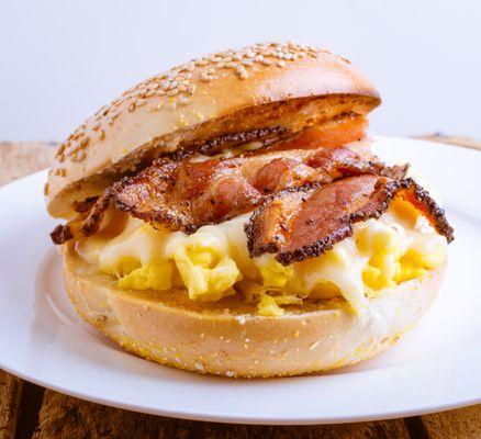 New York classic  Bagel Beef Bacon Egg & Cheese