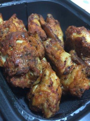 No sauce wings are sometimes better. Just oven baked.