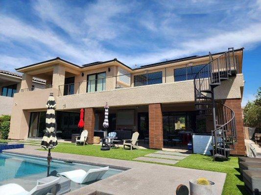 Second story deck with patio cover