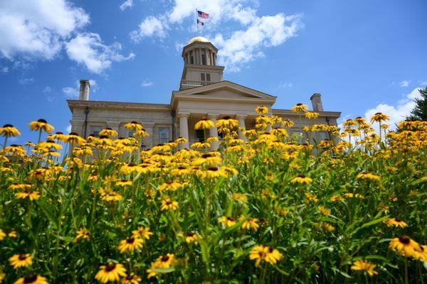 The Old Capitol Museum in all her summertime glory.