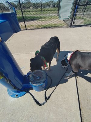 Water station out front.