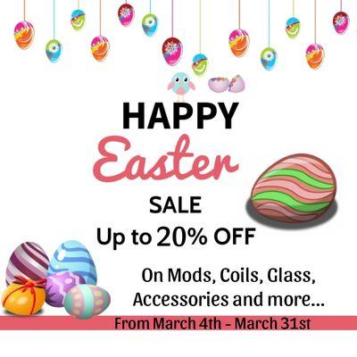 Easter Special for whole month.... stop by and checkout the deals...