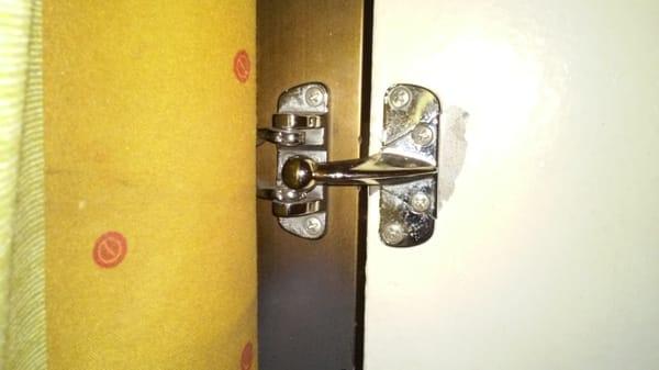 Previously broken door lock/security.