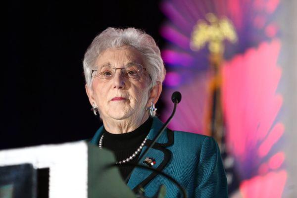 A US lawmaker speaking at an educational event.