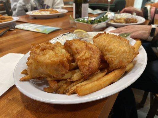 Fried cod platter